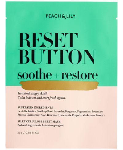 Peach & Lily Reset Button Soothe + Restore Sheet Mask, 0.85 fl oz