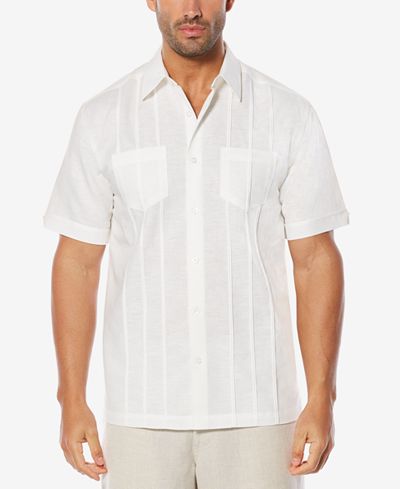 Cubavera Men's Linen Blend Pintucked Shirt