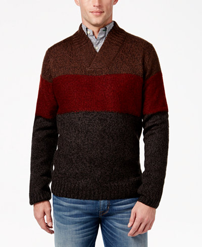 Tricots St Raphael Men's Big and Tall Shawl-Collar Sweater