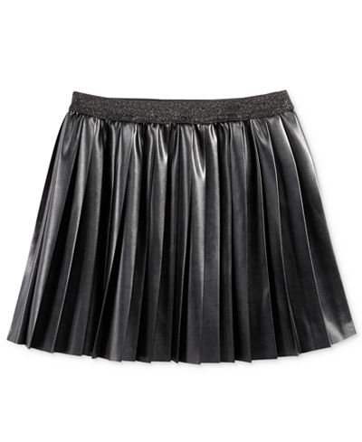 Epic Threads Faux-Leather Pleated Skirt, Big Girls (7-16), Only at Macy's