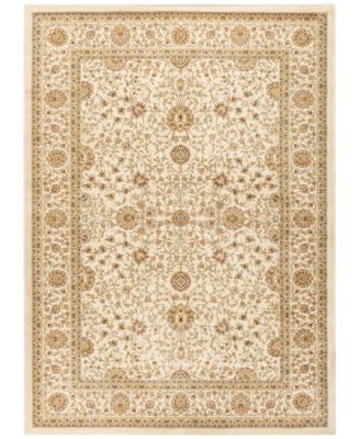 KM Home - Oxford Kashan Ivory 5'3" x 7'3" Area Rug