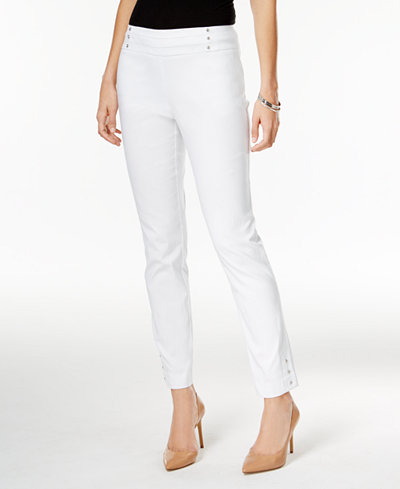 JM Collection Embellished Pull-On Ankle Pants, Only at Macy's - Pants ...