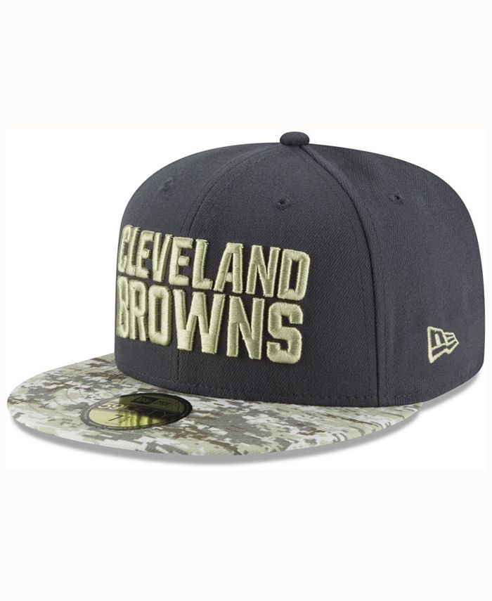 New Era Cleveland Browns Salute To Service 59FIFTY Cap - Macy's