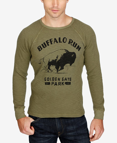 Lucky Brand Men's Buffalo Run Golden Gate Park Long Sleeve Thermal T-Shirt