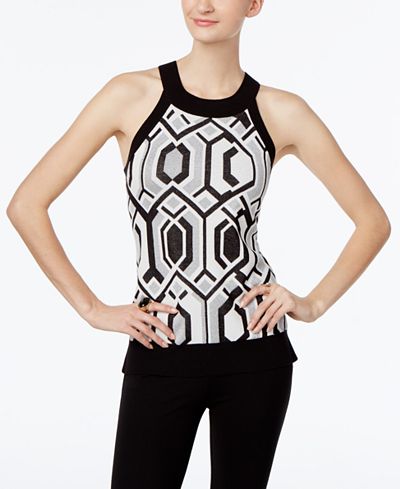 INC International Concepts Printed Halter Top, Only at Macy's