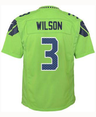 Russell Wilson Seattle Seahawks Color Rush Jersey, Big Boys (8-20)