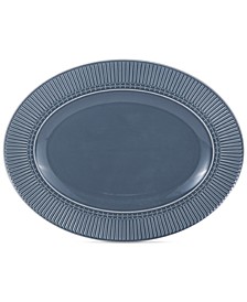 Italian Countryside Blue Oval Platter 