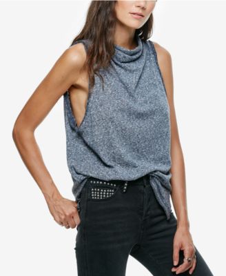 Débardeur Drapé Free People Bulls Eye - Taille S, Bleu Clair - Occasion En Très Bon état