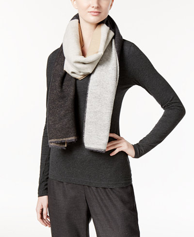 Eileen Fisher Cotton-Blend Colorblocked Scarf