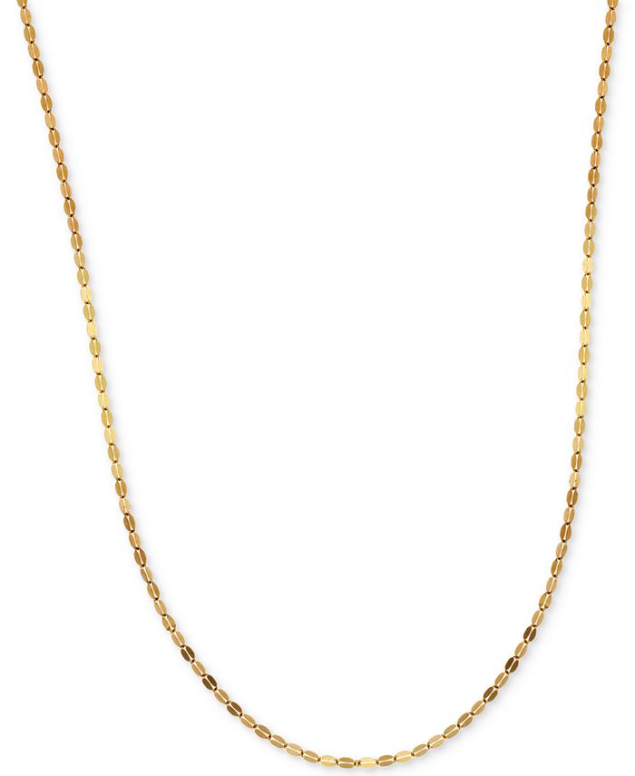 Italian Gold - Polished Fancy Link Chain Necklace in 14k Gold