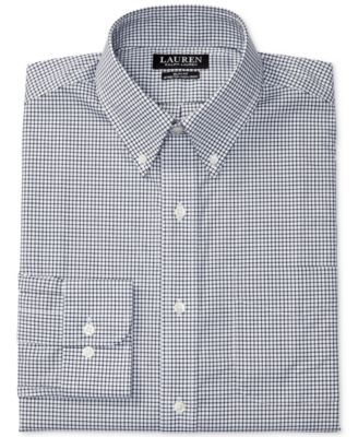 Lauren Ralph Lauren - Men's Estate Slim-Fit Non-Iron Tattersall Stretch Dress Shirt