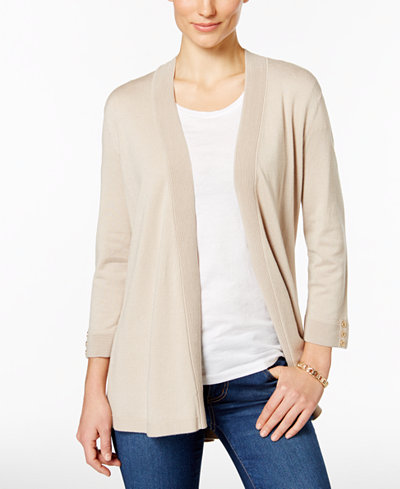 Charter Club Button-Cuff Cardigan, Only at Macy's
