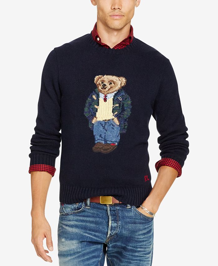 Polo Ralph Lauren Men's Big & Tall Polo Bear Sweater & Reviews - Sweaters -  Men - Macy's