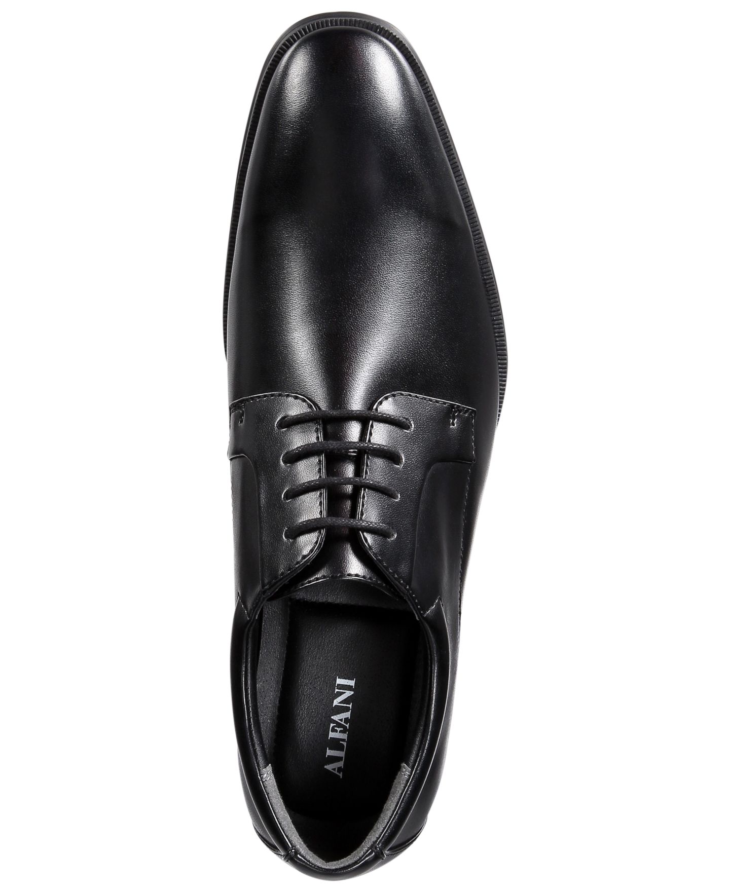 Обувь Alfani Men's Andrew Plain-Toe Dress Shoes, цвет: Чёрный — фото 4