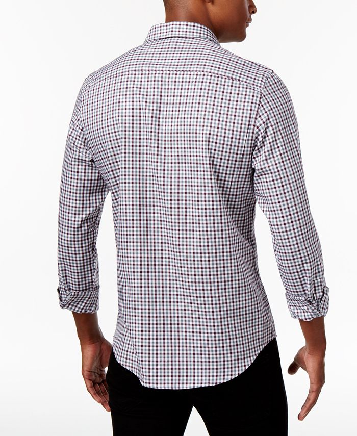 Calvin Klein Men's Herringbone Check Shirt & Reviews - Casual Button ...