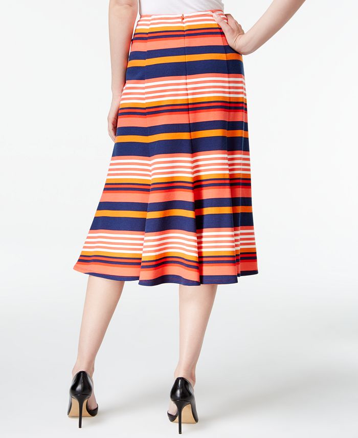 NY Collection A-Line Midi Skirt - Macy's