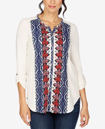 Lucky Brand Southwestern-Print Blouse