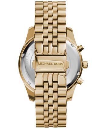 Michael Kors Men\'s Watch Gold-Tone Chronograph Steel - Macy\'s Stainless MK8281 Bracelet 45mm Lexington