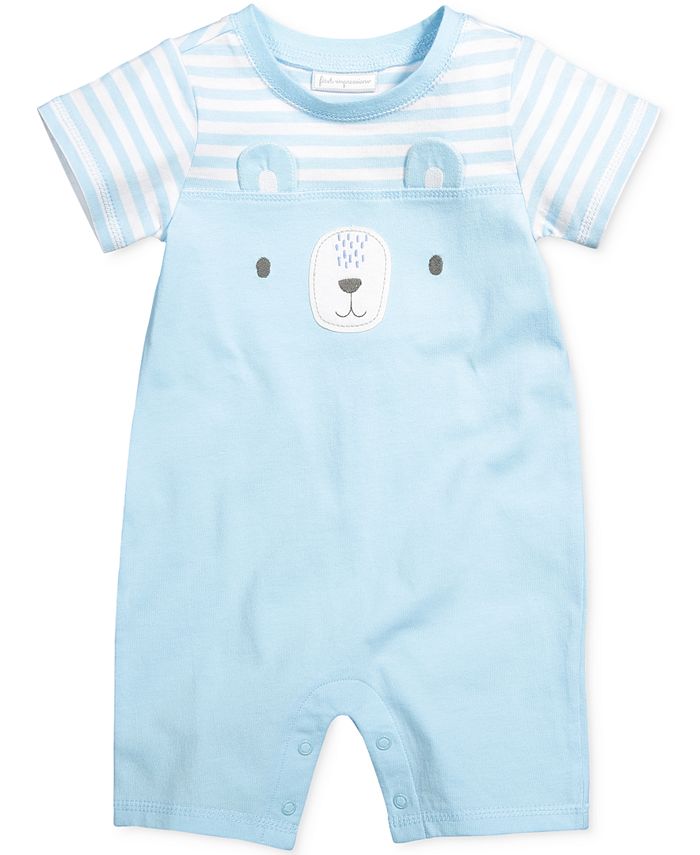 First Impressions Bear Romper, Baby Boys, Created for Macy's Macy's
