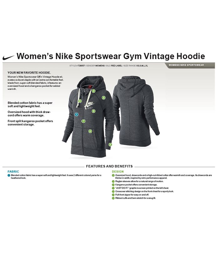 Nike Sportswear Gym Vintage Easy FZ Hooded Sweatjacket Women