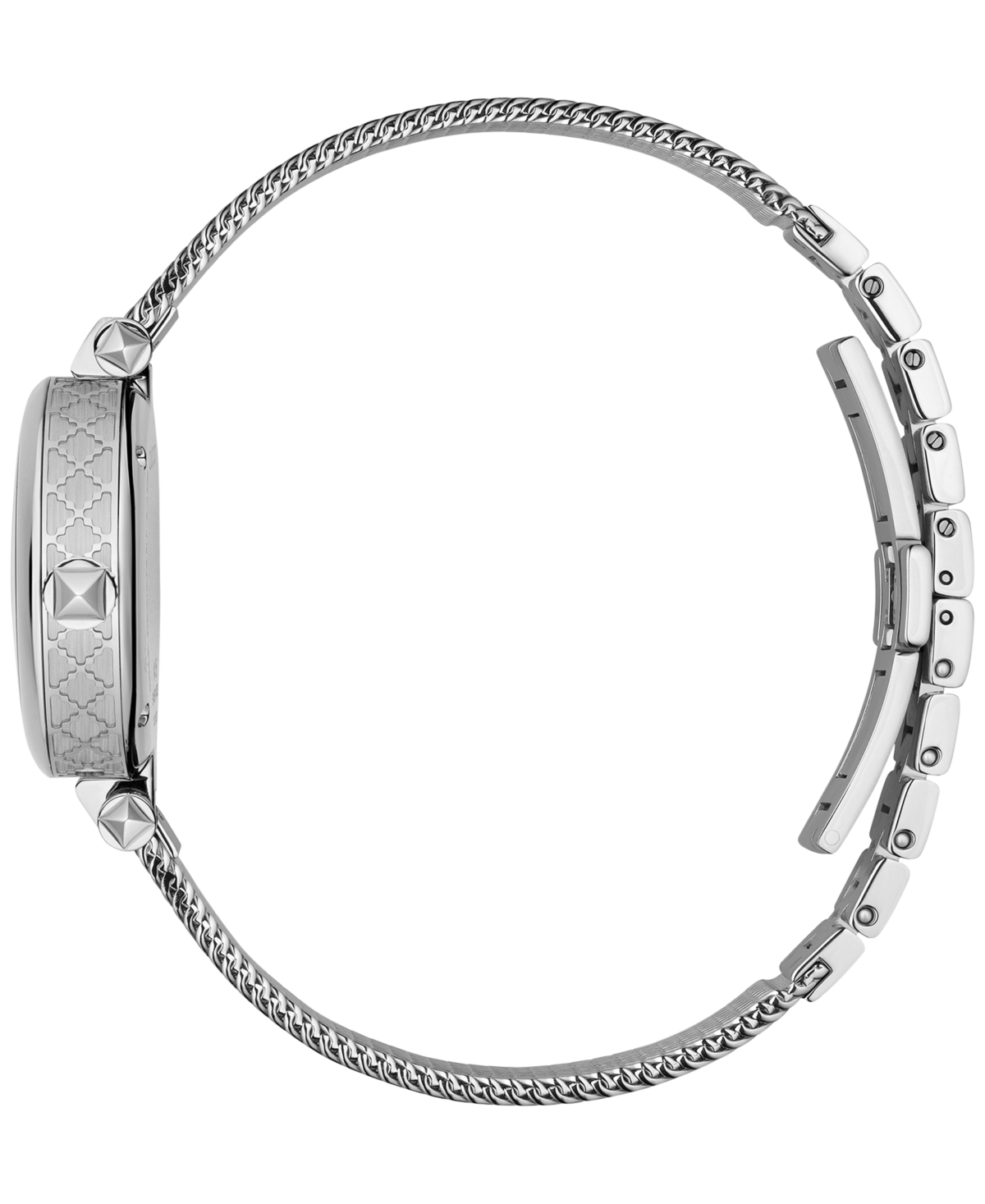Shop Gucci Women's Swiss Diamantissima Stainless Steel Mesh Bracelet Watch 27mm Ya141504 In Silver