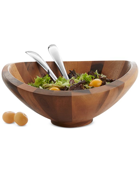 Nambé Nambe Butterfly Salad Bowl with Servers & Reviews Serveware Dining Macy's