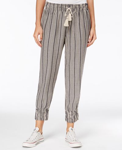 American Rag Striped Cropped Soft Pants, Only at Macy's