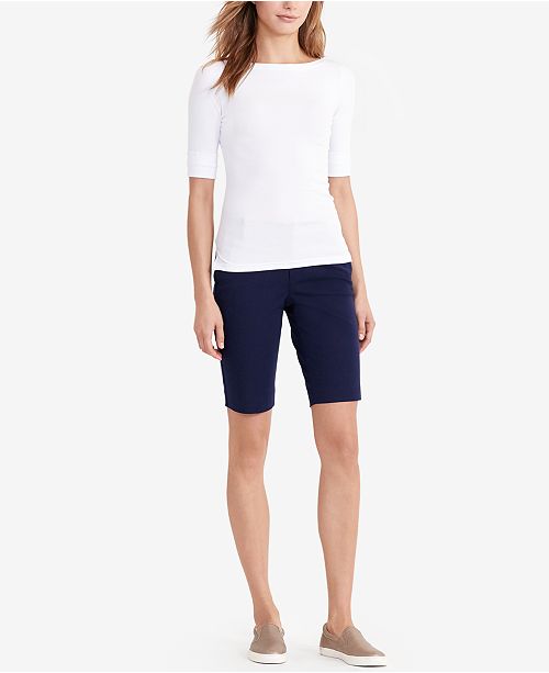 lauren stripe Bermuda pants