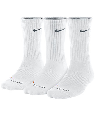 Droogte gereedschap kennisgeving Nike Men's Socks, 3 Pair Pack Dri Fit Crew - Macy's