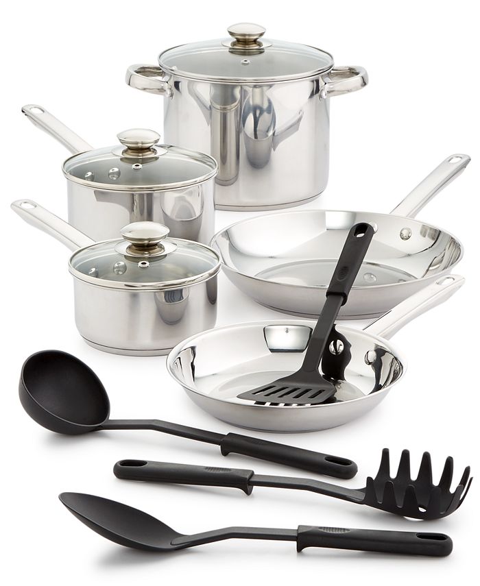 Macy's Kitchen Clearance Sale: Bella 12 Piece Stainless Steel Cookware Set  For $15.06 And More 
