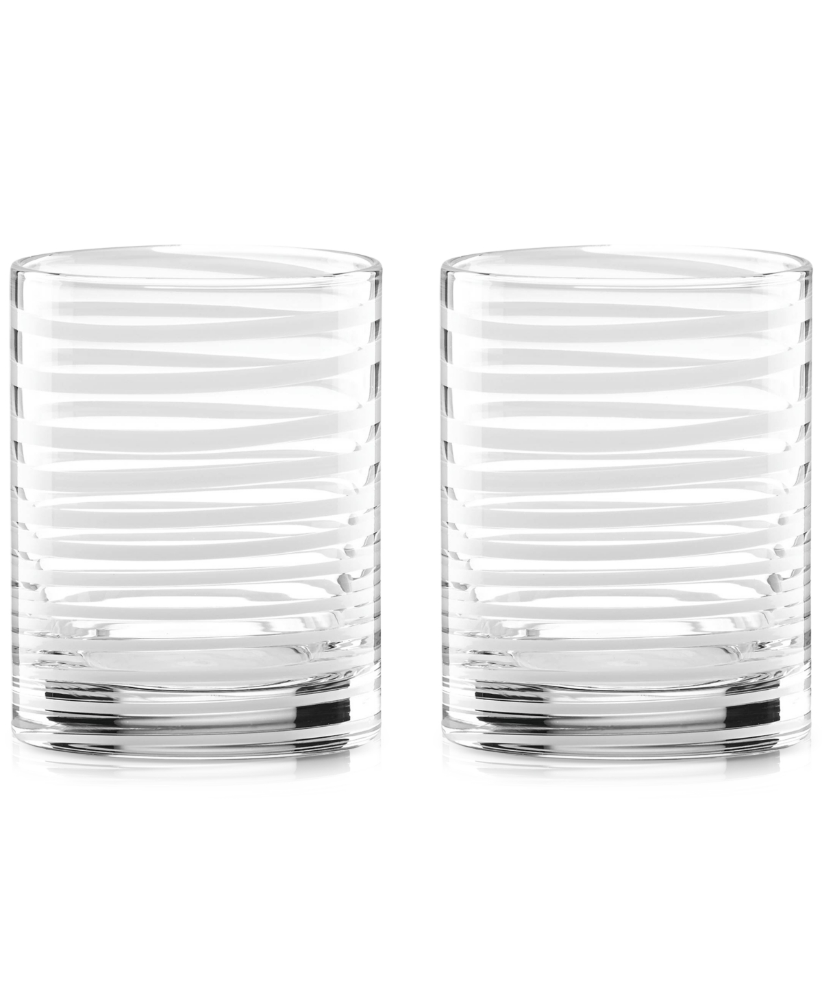 KATE SPADE KATE SPADE NEW YORK CHARLOTTE STREET DOUBLE OLD-FASHIONED GLASSES, SET OF 2