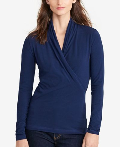 Lauren Ralph Lauren Surplice Jersey Top
