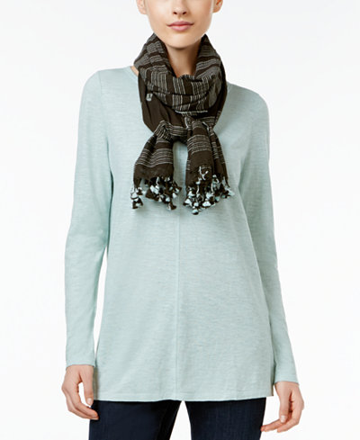 Eileen Fisher Organic Cotton Hand-Loomed Scarf