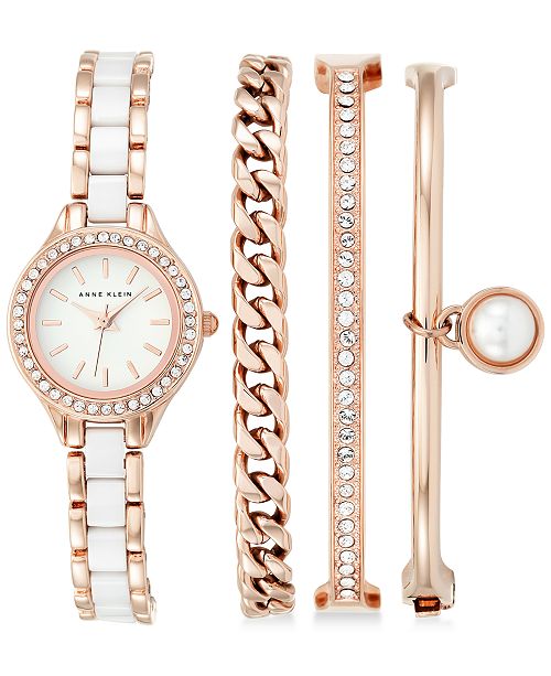 Anne klein rose gold ceramic watch Clearance