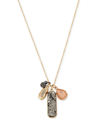Kenneth Cole New York Gold-Tone Multi-Charm Pendant Necklace
