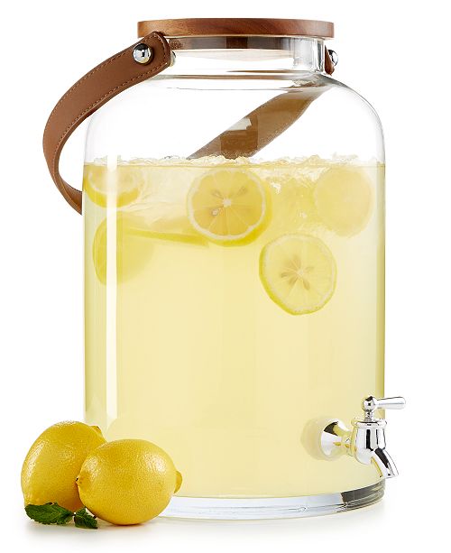 The Cellar Beverage Dispenser with Wood Lid, Created for Macy's
