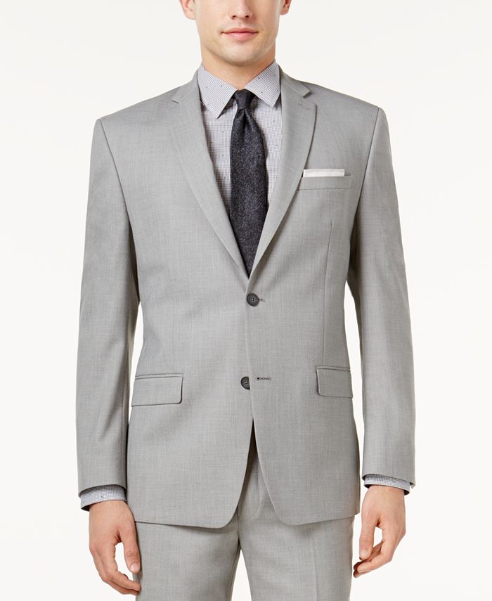 Marc New York by Andrew Marc Men's Classic-Fit Light Gray Texture Suit ...