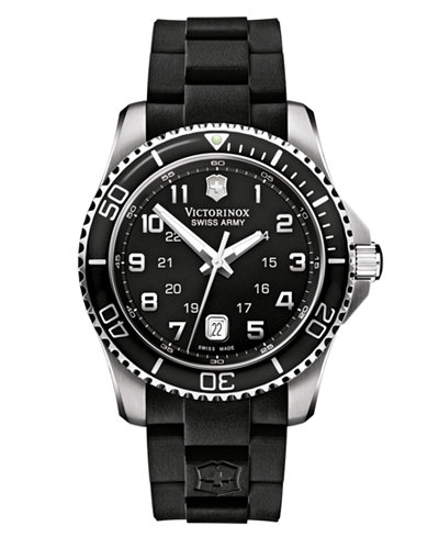 Victorinox Swiss Army Watch, Men's Maverick GS Black Rubber Strap 241435