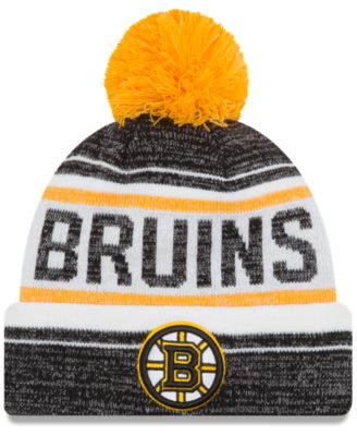 bruins pom pom hat