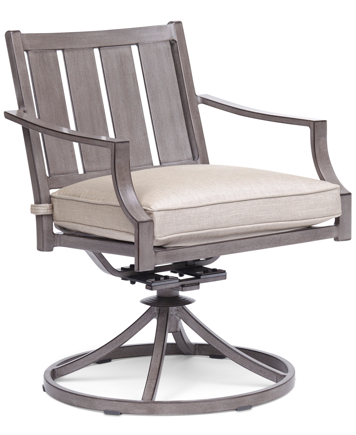 AGIO CLOSEOUT! WAYLAND OUTDOOR SWIVEL CHAIR WITH SUNBRELLA CUSHIONS, CREATED FOR MACY'S