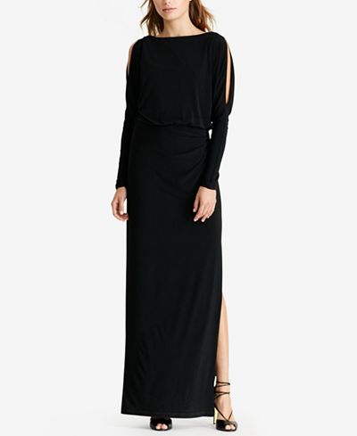 Lauren Ralph Lauren Keyhole-Back Jersey Gown