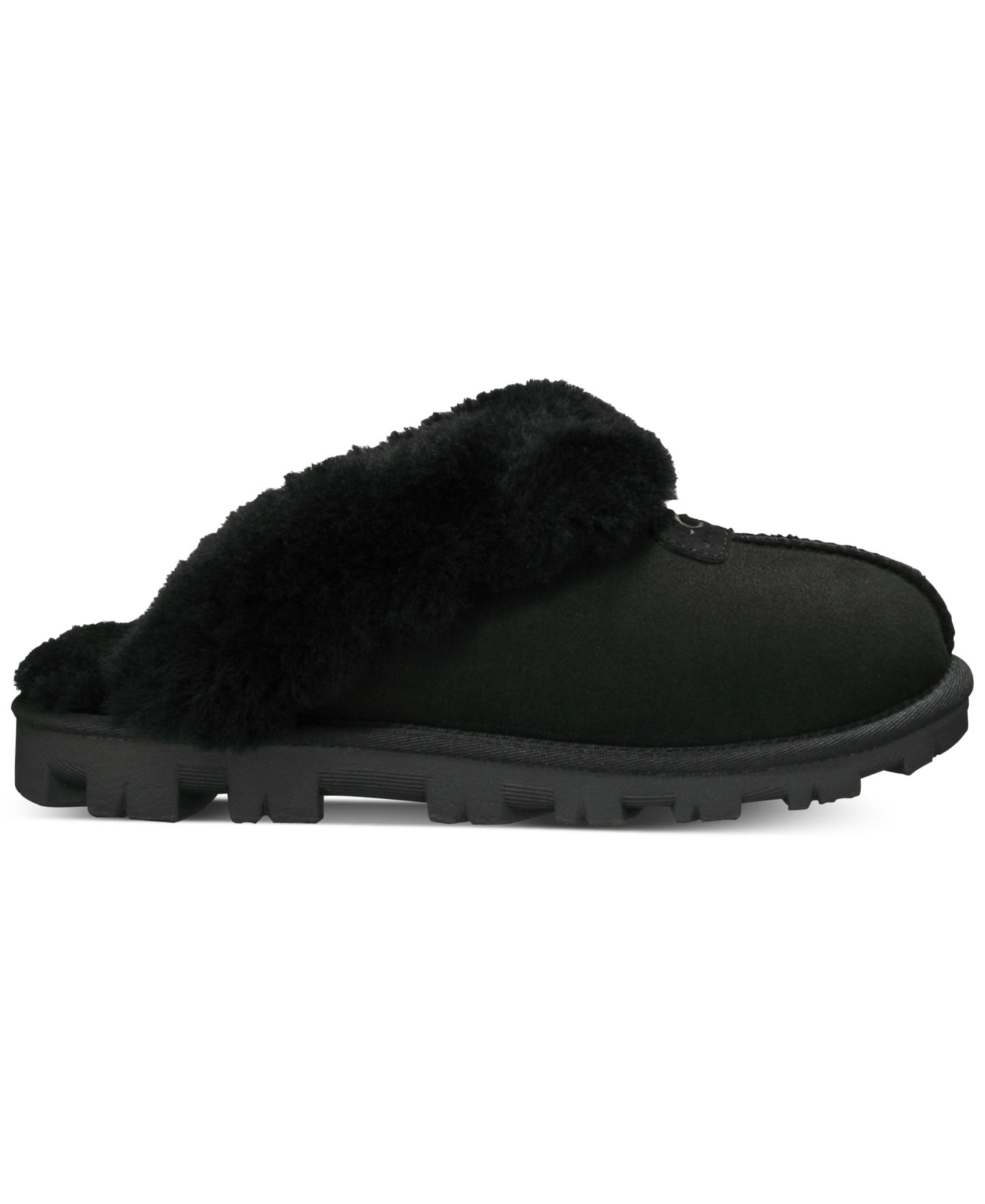 Женские тапочки UGG® Coquette Slip-On Slide Slippers, цвет: Чёрный — фото 2