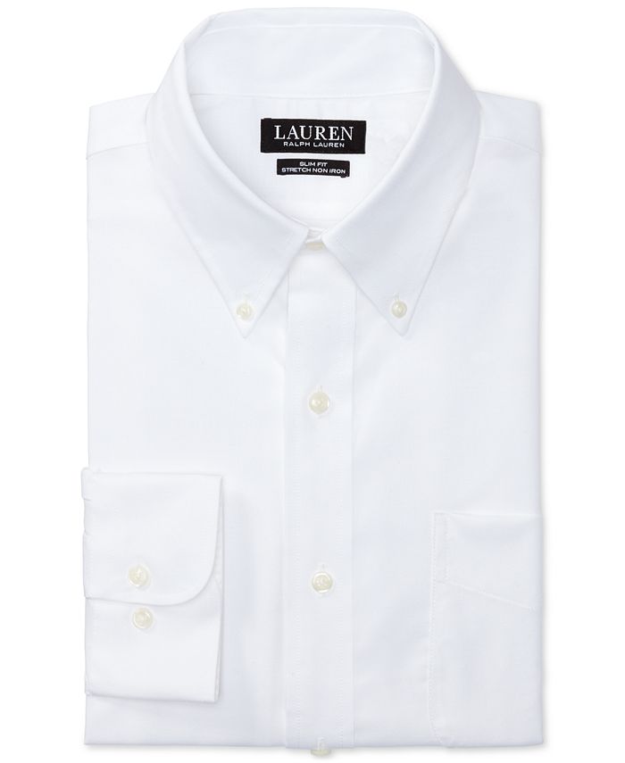 Lauren Ralph Lauren Men's Slim Fit Dress Shirt Blue Size 17X34-35