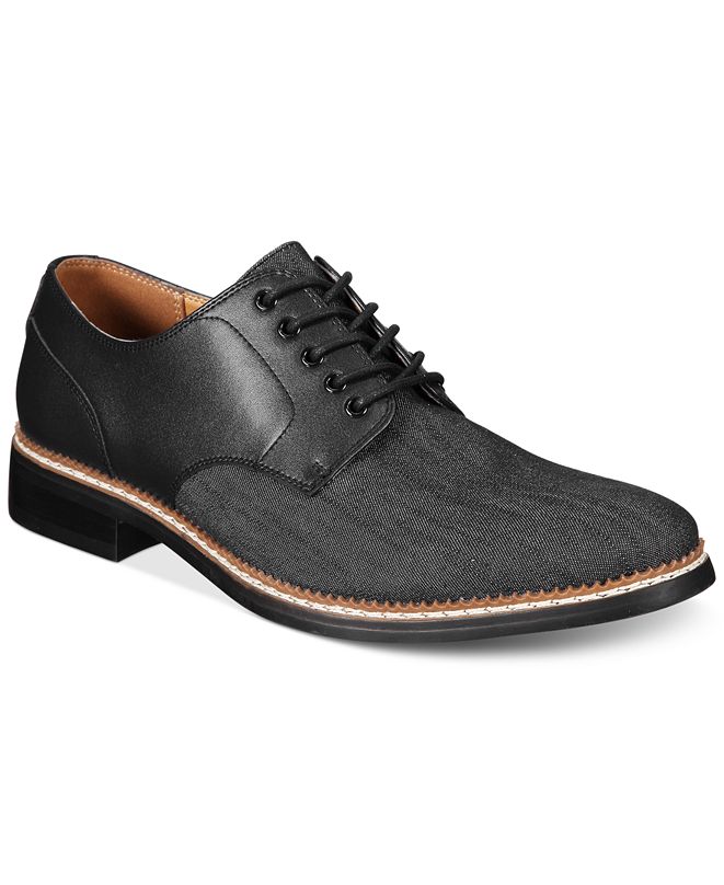 Bar III Men's Jake Denim Plain Toe Oxfords, Created for Macy's