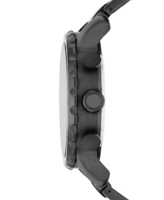 Men's Chronograph Nate Black-Tone Stainless Steel Bracelet Watch 50mm