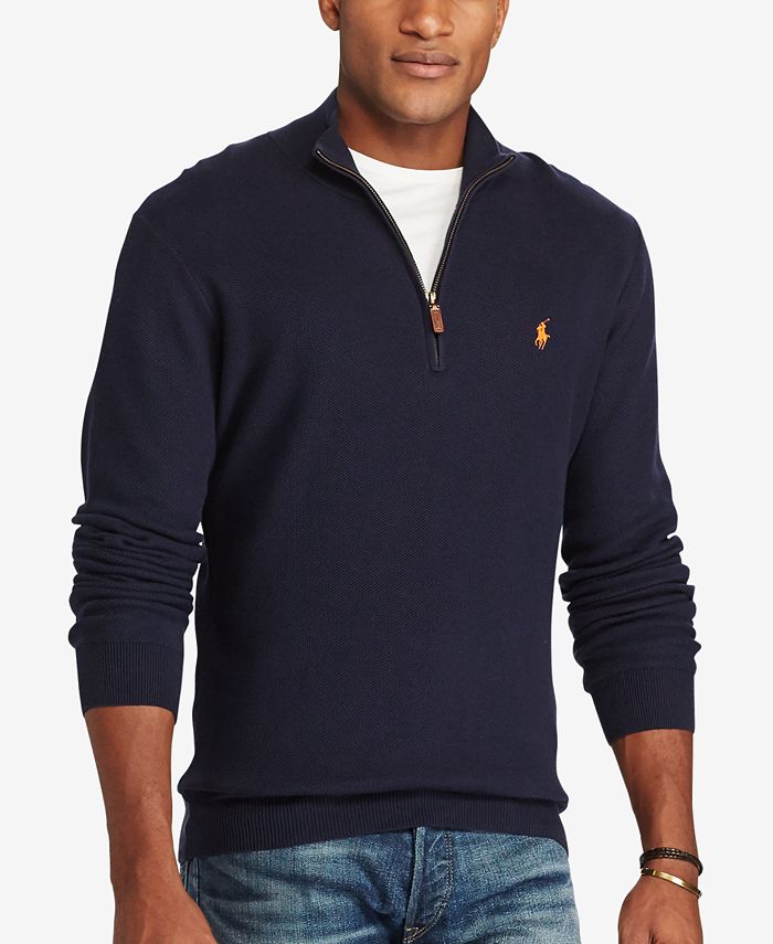 Polo Ralph Lauren Men's Big & Tall Half-Zip Sweater & Reviews ...