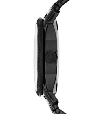 Men's Machine Black Tone Stainless Steel Bracelet Watch 42mm