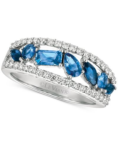 Le Vian® Sapphire (1 ct. t.w.) and Diamond (3/8 ct. t.w.) Ring in 14k ...
