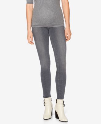 Paige - Maternity Grey-Wash Skinny Jeans