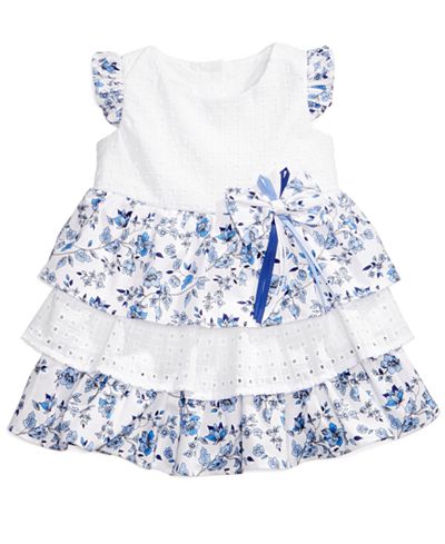 Bonnie Baby Eyelet & Floral-Print Dress, Baby Girls (0-24 months)